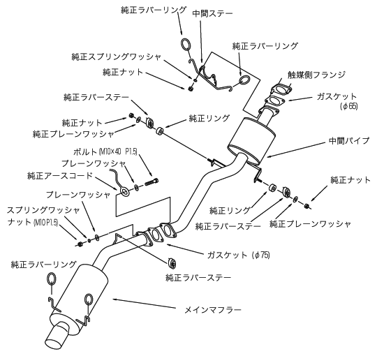 自動車関連業者直送限定 HKS Silent Hi-Power サイレントハイパワー マフラー MAZDA マツダ RX-7 FC3S 13BT 85/09-91/11 (31019-AZ001)_画像3