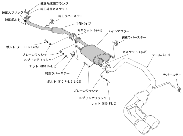 自動車関連業者直送限定 HKS Cool Style II クールスタイル2 マフラー HONDA ホンダ N-ONE JG1 S07A(NA) 14/05-20/03 (32024-AH008)の画像2