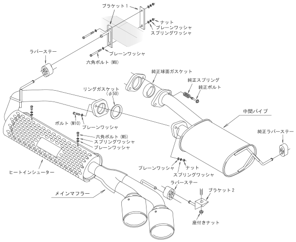 自動車関連業者直送限定 HKS LEGAMAX TRAILMASTER リーガマックス トレイルマスター マフラー シエラ JB74W K15B 18/07- (32018-AS006)_画像3