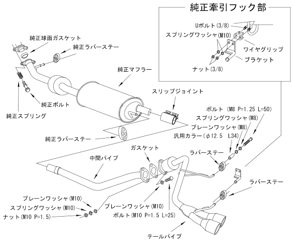 自動車関連業者直送限定 HKS Cool Style II クールスタイル2 マフラー スズキ アルト ターボRS HA36S R06A(TURBO) 15/03- (31028-AS011)_画像2