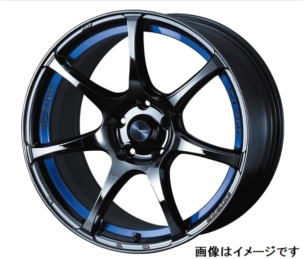 【個人宅発送可能】Weds Sport SA-75R ウェッズ スポーツ 18×7.5J +35 5穴 Rim Edge 6.57mm PCD114.3 F BLCII ホイール 1本 (74043)_画像はイメージです。