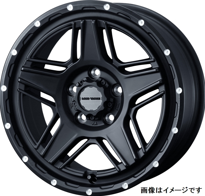 【個人宅発送可能】Weds WEDS ADVENTURE MUD VANCE 07 マットヴァンス 07 17X7.0J +40 5穴 PCD114.3 FULL MAT BLACK ホイール 1本 (40537)_画像1