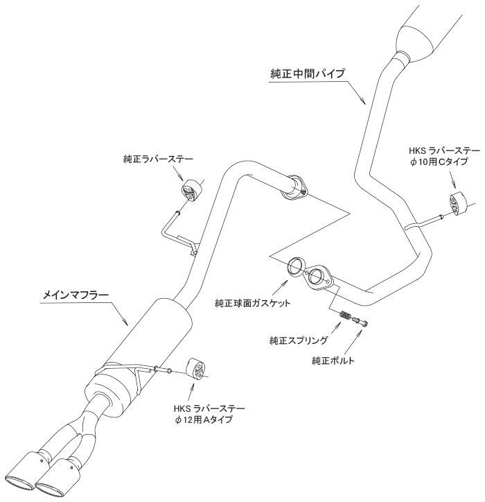 自動車関連業者直送限定 HKS Hi-Power SPEC-L II マフラー トヨタ ヤリスクロス 5BA-MXPB10 M15A-FKS 20/08- (32016-AT129)_画像3