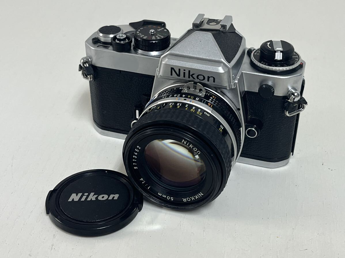 517h Nikon ニコン FE フィルムカメラ NIKKOR 50mm 1:1.4 _画像1