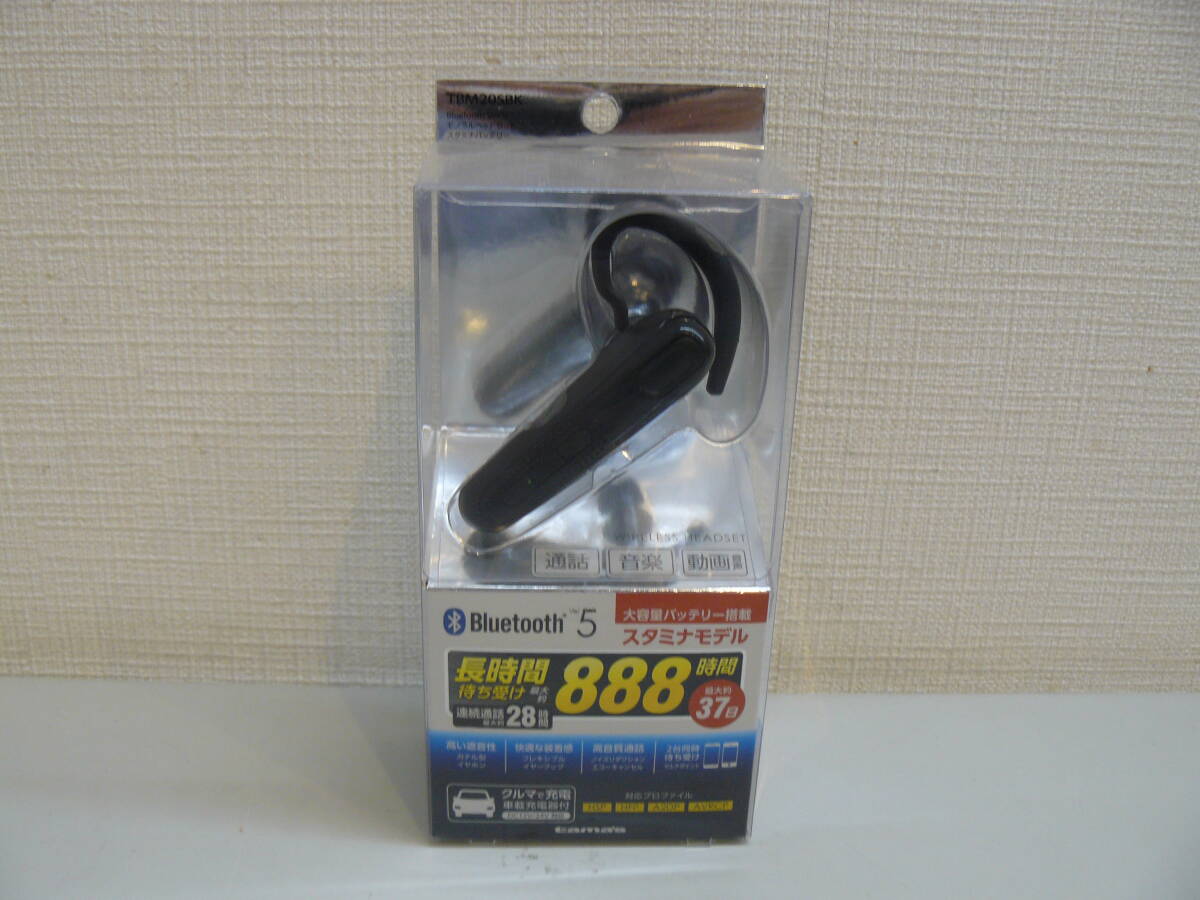 31044●多摩電子工業　TBM20SBK　Bluetooth　Ver.5　モノラルヘッドセット　スタミナバッテリー　新品未開封品_画像1