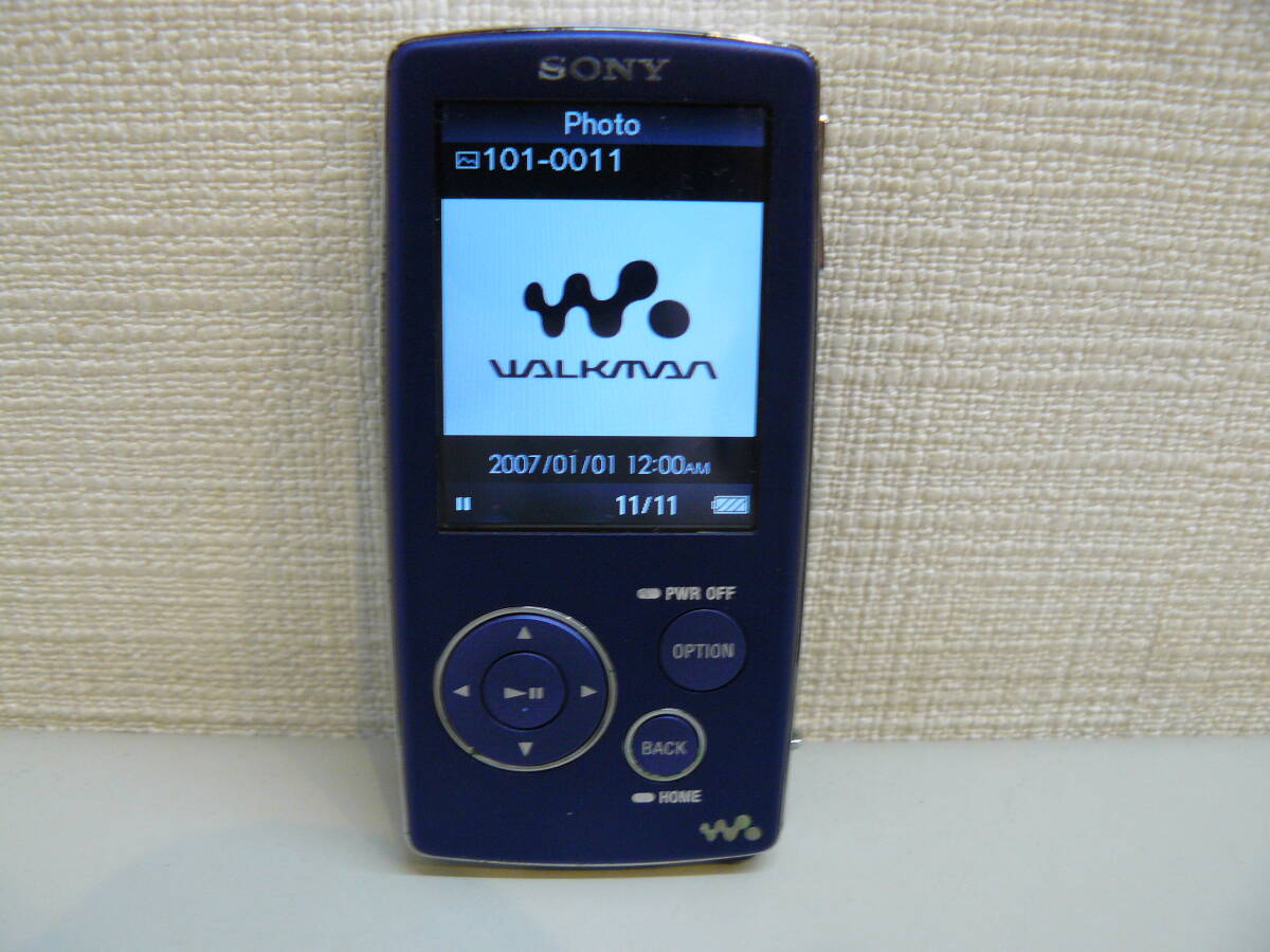 31075●SONY ウォークマン NW-A808 ブルー WALKMAN　ケース付き　稼働品_画像9