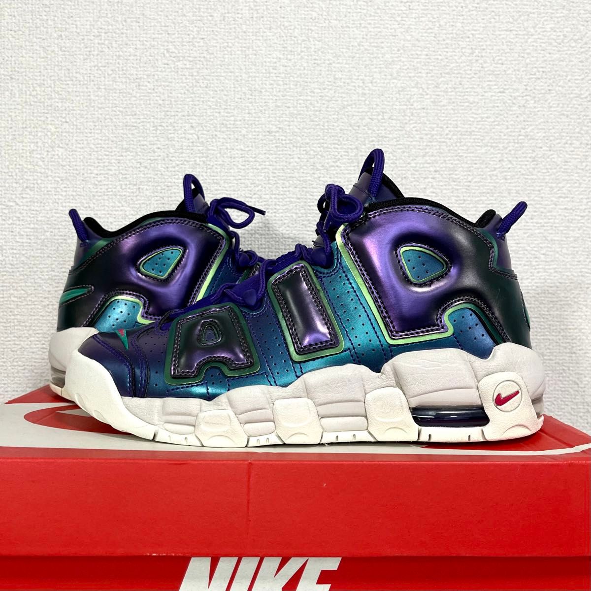 美品希少 海外限定 ナイキ エアモアアップテンポ  モアテン 25cm パープル NIKE AIR MORE UPTEMPO