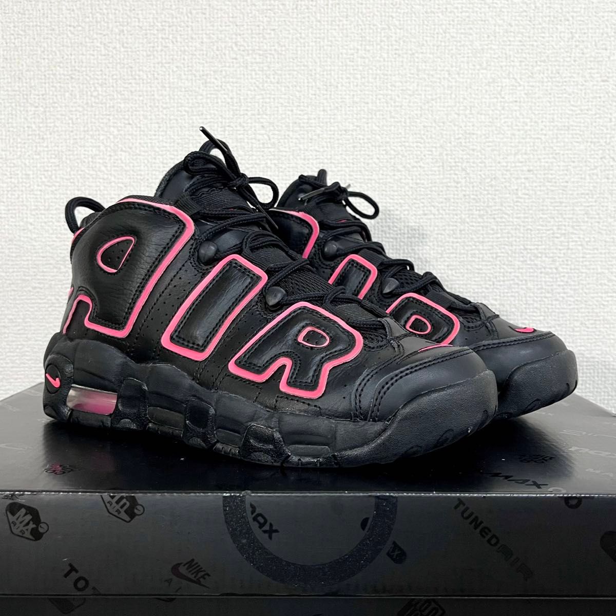 海外限定 美品 NIKE AIR MORE UPTEMPO モアテン 23.5cm ナイキエアモアアップテンポ ブラックピンク