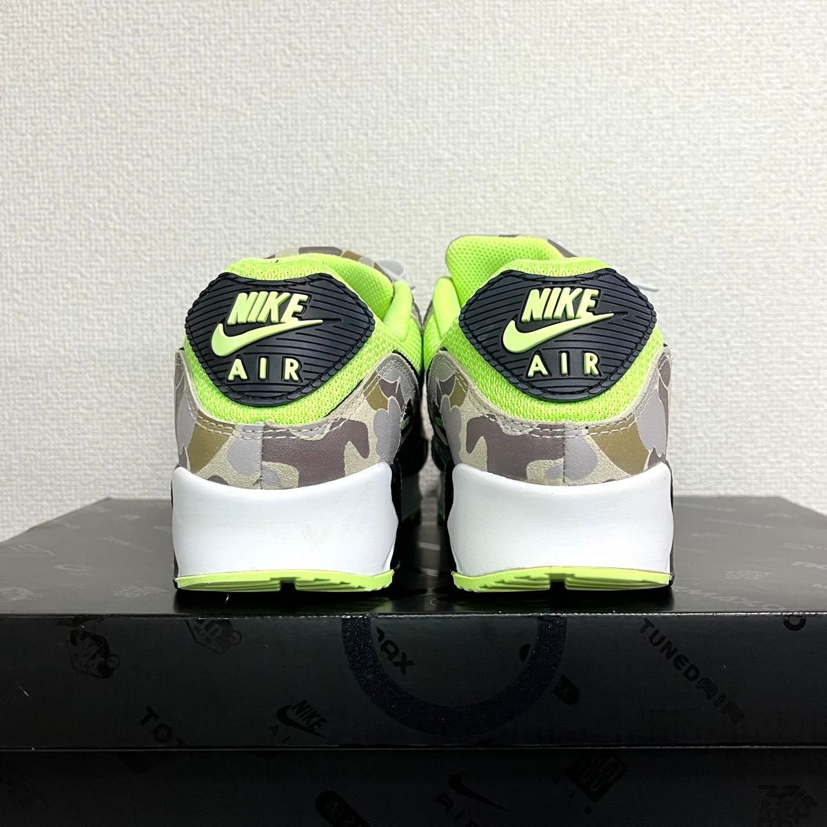 美品希少 NIKE AIR MAX 90 GREEN DUCK CAMO 25.5cm ナイキエアマックス グリーンダックカモ