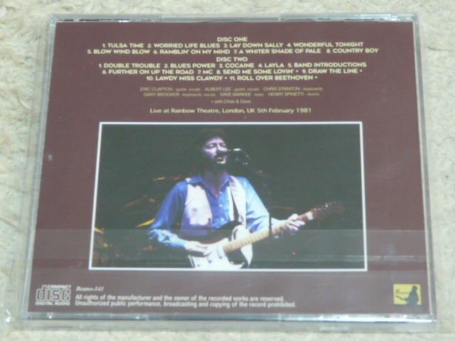 ERIC CLAPTON / RAINBOW THEATRE 1981 (2CD)_画像2