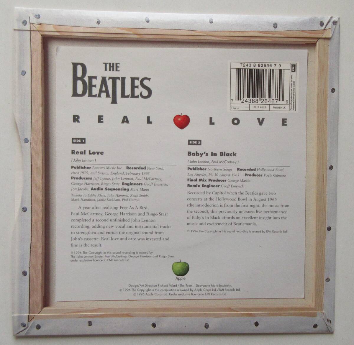 【未使用品】ビートルズ（BEATLES）「リアル・ラブ（REAL LOVE）」限定ＥＰーＢＯＸ_画像4