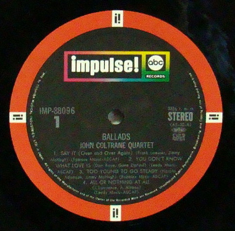 Ballads / John Coltrane Quartet (LP) バラッド / ジョン・コルトレーン・カルテット Impulse　ダブルジャケット _画像3