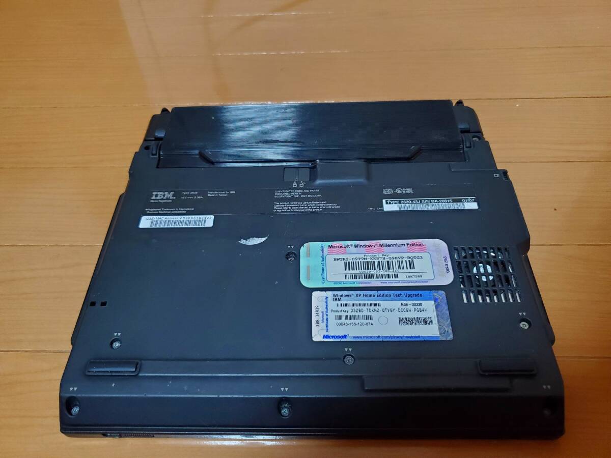 IBM ThinkPad iSeries s30 2639-43J ミラージュブラック ジャンク品の画像8