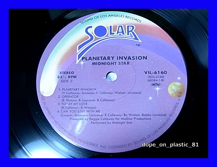 Midnight Star / Planetary Invasion/♪Curious / Operator/帯付/5点以上で送料無料、10点以上で10%割引!!!/LP_画像4