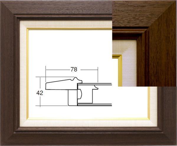 油彩額縁　油絵額縁　フレーム　サイズ　Ｆ１０　３４２７　ブラウン_画像1