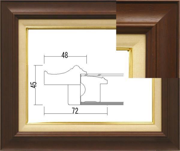 油彩額縁　油絵額縁　フレーム　サイズ　Ｐ１０　７７２０　ブラウン_画像1