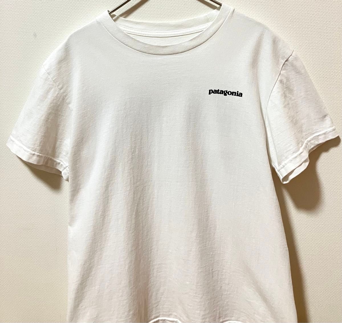 希少　USA製　Patagonia　パタゴニア ブランドロゴTシャツ　バックプリント半袖Tシャツ　