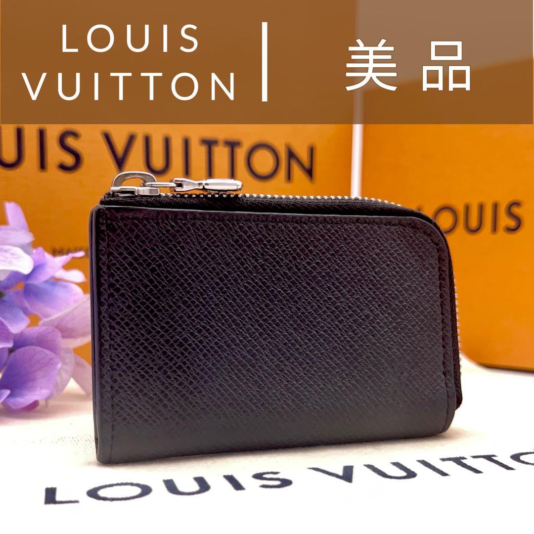 極美品　ルイヴィトン Louis Vuitton　RFID　IC　タイガ ポルトモネジュール　コインケース　黒　アルドワーズ　コインパース_画像1