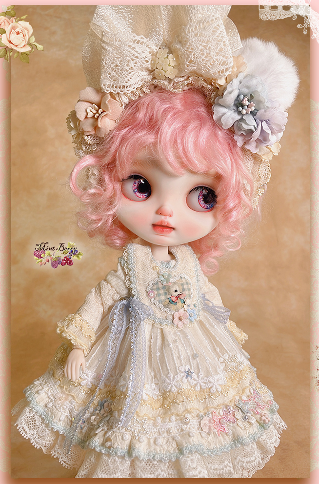 **Mint berry** Blythe ブライスのお洋服セット ** ぷかり夢枕 ** 13点 手作り 最終販売 2off/NO.2 検 カスタムブライス_画像7