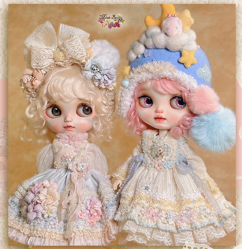 **Mint berry** Blythe ブライスのお洋服セット ** ぷかり夢枕 ** 13点 手作り 最終販売 2off/NO.2 検 カスタムブライス_画像8