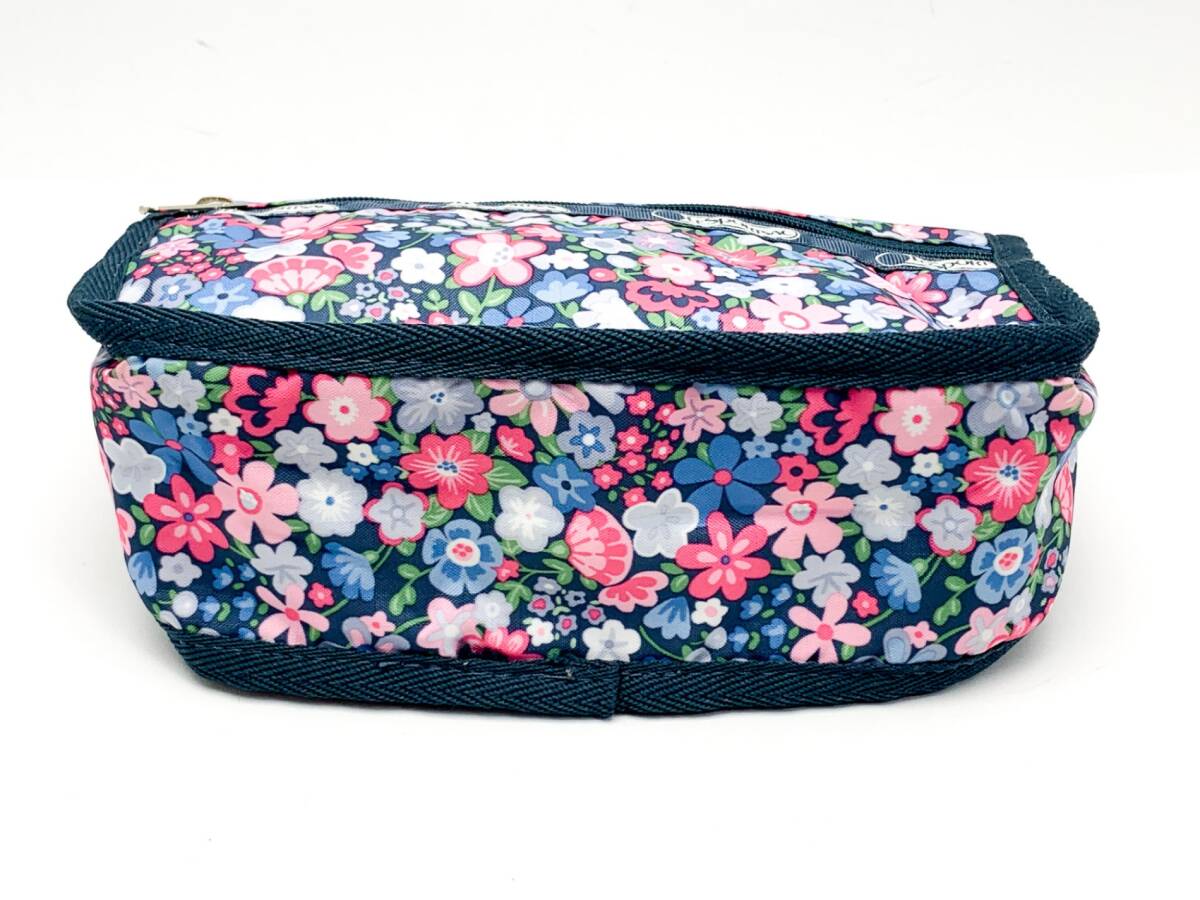 LeSportsac LESPORTSAC レスポートサック レスポ 花柄 フラワー モスグリーン ピンク 青 ポーチ 小物 ※ポスト投稿でのご発送となります_画像7