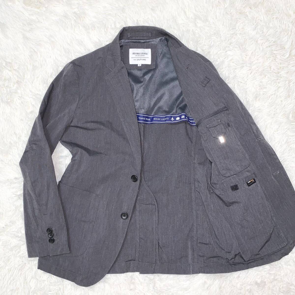 【美品】BEAMS LIGHTS トラベルジャケット テーラードジャケット M Bibian 比比昂 - 希少 BEAMS LIGHTS ビームス トラベル