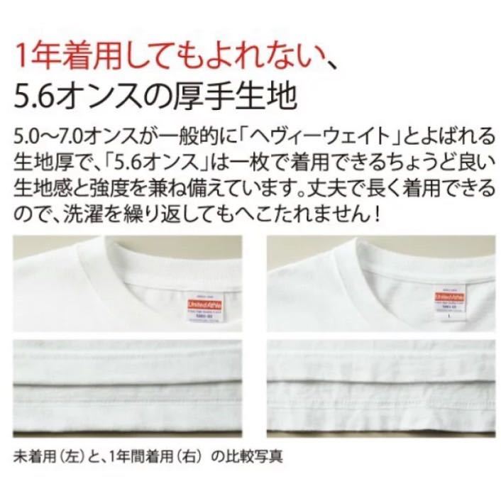 【ユナイテッドアスレ】新品 5.6 ハイクオリティ ポケット付 Tシャツ ネイビー 紺 Lサイズ United Athle 500601 男女兼用_画像8