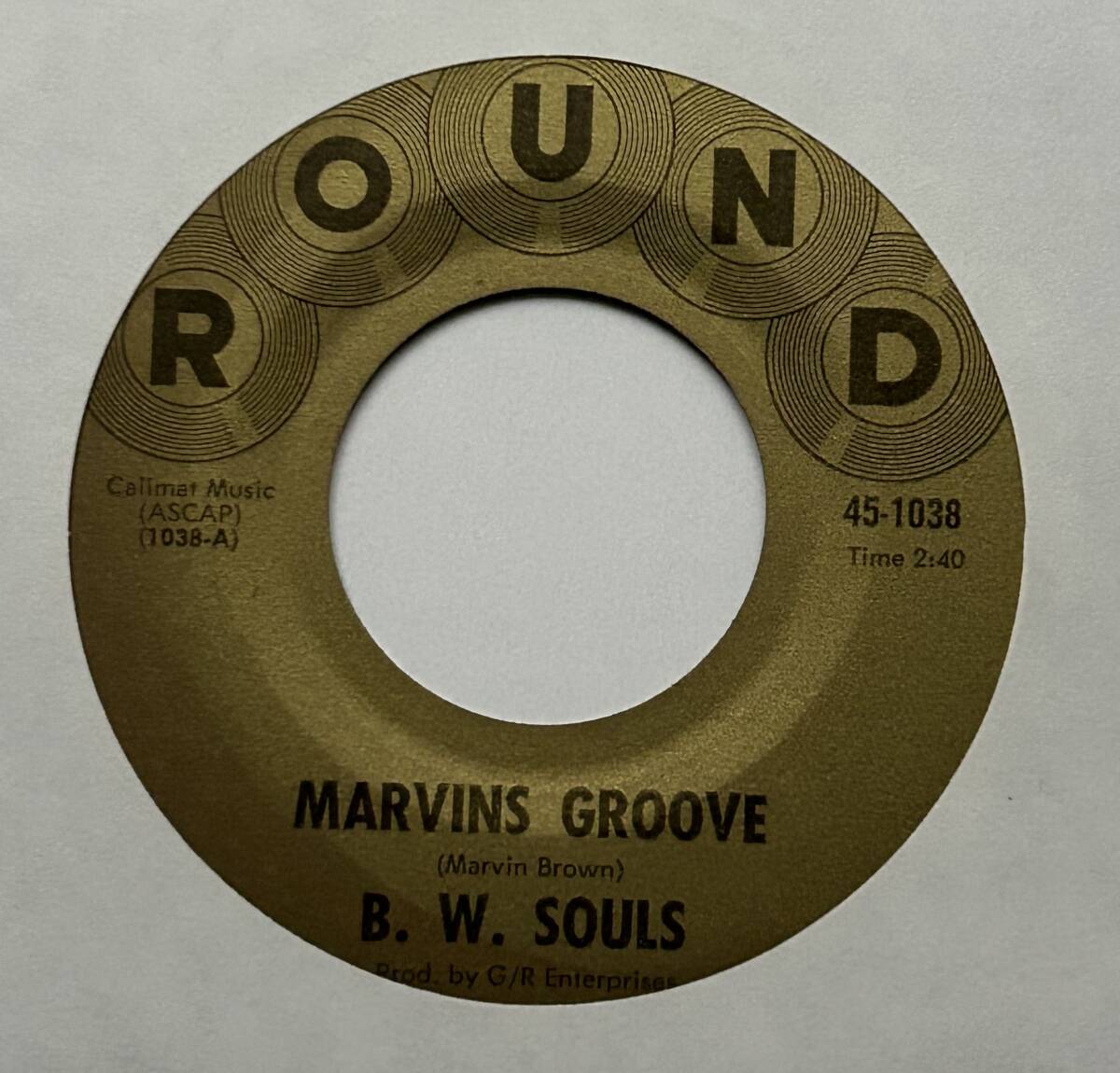 B. W. Souls 「Marvins Groove / Generated Love」 funk45 soul45 deep funk 7インチ