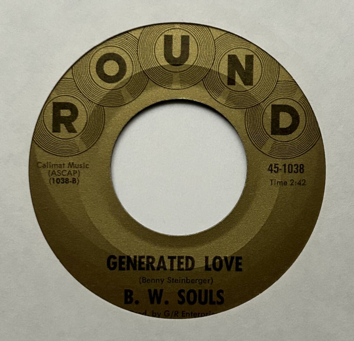 B. W. Souls 「Marvins Groove / Generated Love」 funk45 soul45 deep funk 7インチ