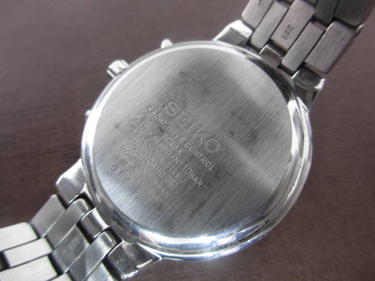 SEIKO/セイコー/SOLAR ソーラー 腕時計/7B52-0AH0/動作品_画像7