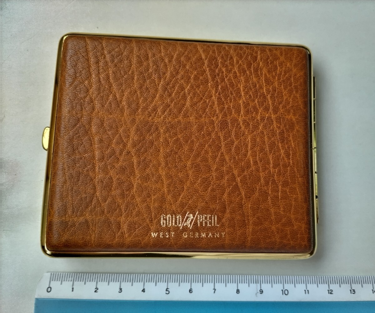 未使用品 GOLD PFEIL ゴールド ファイル 本皮 シガレット ケース 未使用品 GOLD PFEIL ゴールド ファイル 本皮 シガレット ケース
