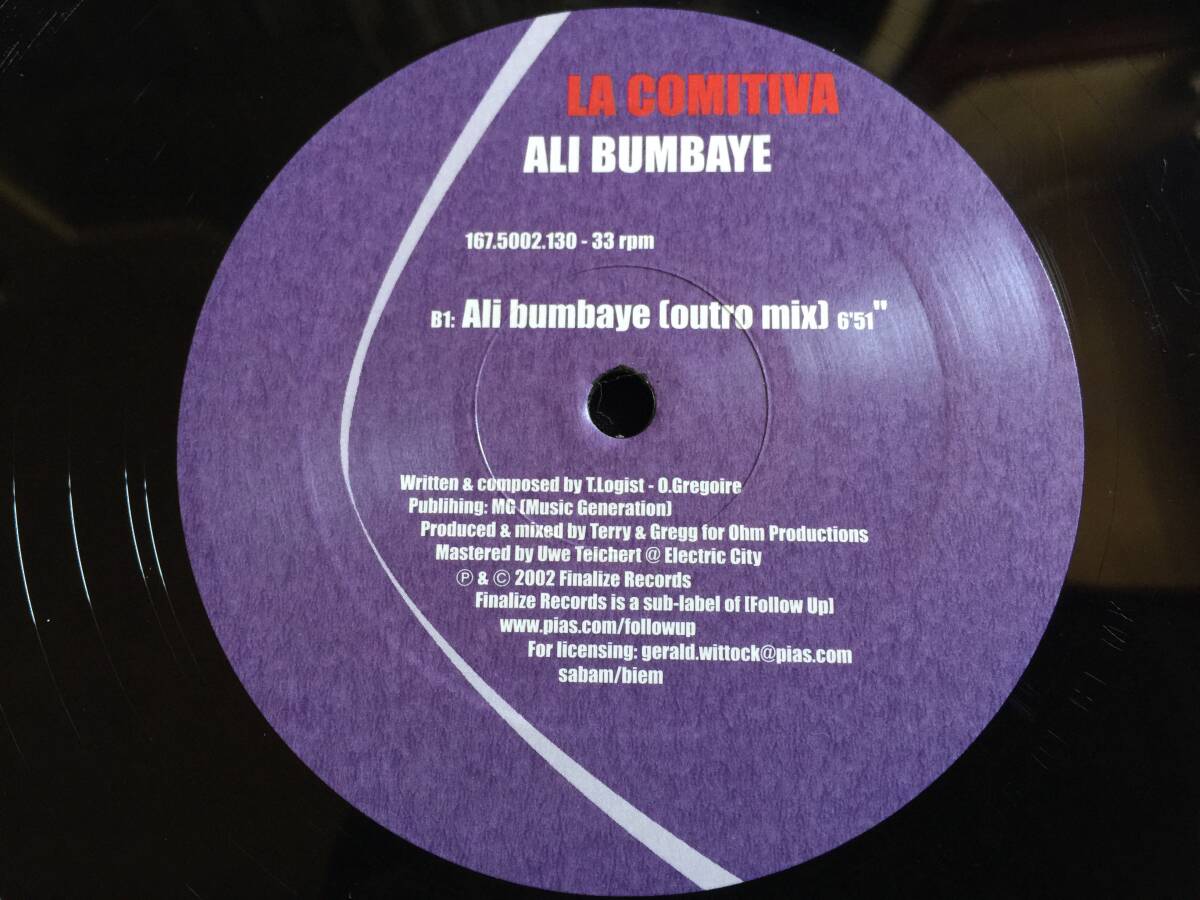 ★La Comitiva / Ali Bumbaye 12EP ★Qsmy2★ Finalize Records / 猪木VSアリ ボンバイエ_画像4