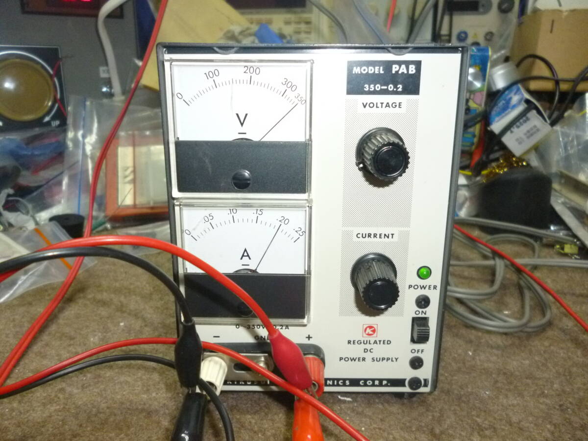 キクスイの0～350V　0.02A～0.2A　の定電圧定電流電源　整備調整動作保証品_画像5