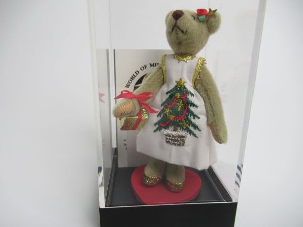 ワールド オブ ミニチュア ベアーズ World of Miniature Bears テディベア クリスマス Xmas MELODY MIRA 白 ワンピ 熊 クマ くま 美品 レアの画像3