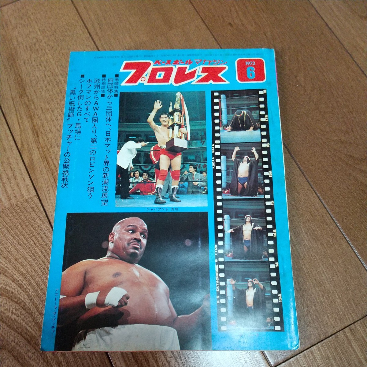 ベースボールマガジン社プロレス1973年６月号馬場猪木 全日本プロレス 新日本プロレス プロレス_画像1