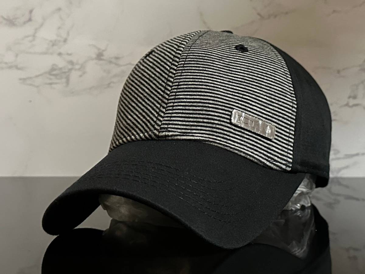 【未使用品】44B クール★OAKLEY オークリー キャップ 帽子CAP クールなシマ柄とブラックの伸縮素材にメタルピン《伸縮前59㎝～63㎝位迄》の画像1