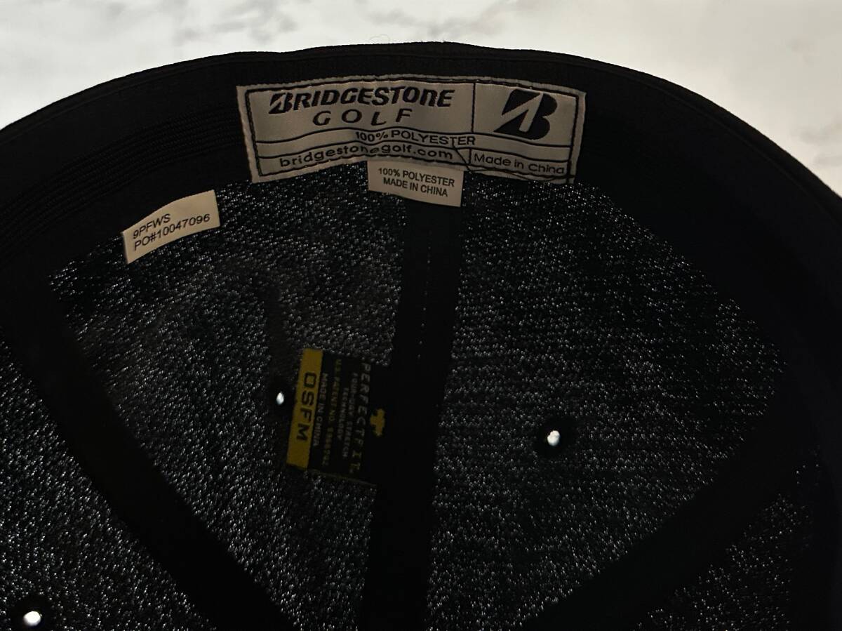 【未使用品】295KE★BRIDGESTONE GOLF ブリヂストン B330 ゴルフキャップ 帽子 CAP上品で高級感のあるブラック！《伸縮前58㎝～62㎝位迄》_画像8