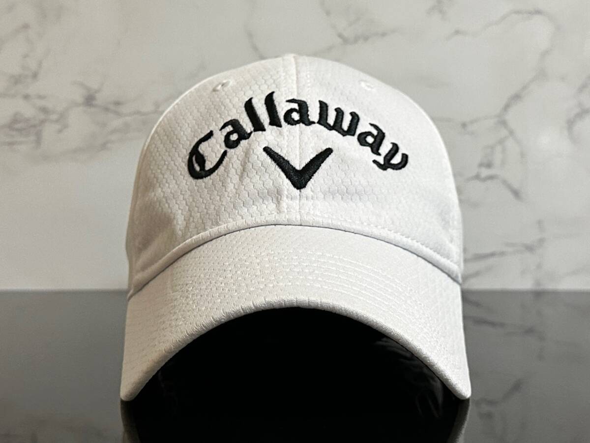 【未使用品】66E★Callaway Golf キャロウェイ ゴルフ キャップ 帽子 CAP 上品で高級感のあるホワイトのポリエステル素材♪《FREEサイズ》の画像2