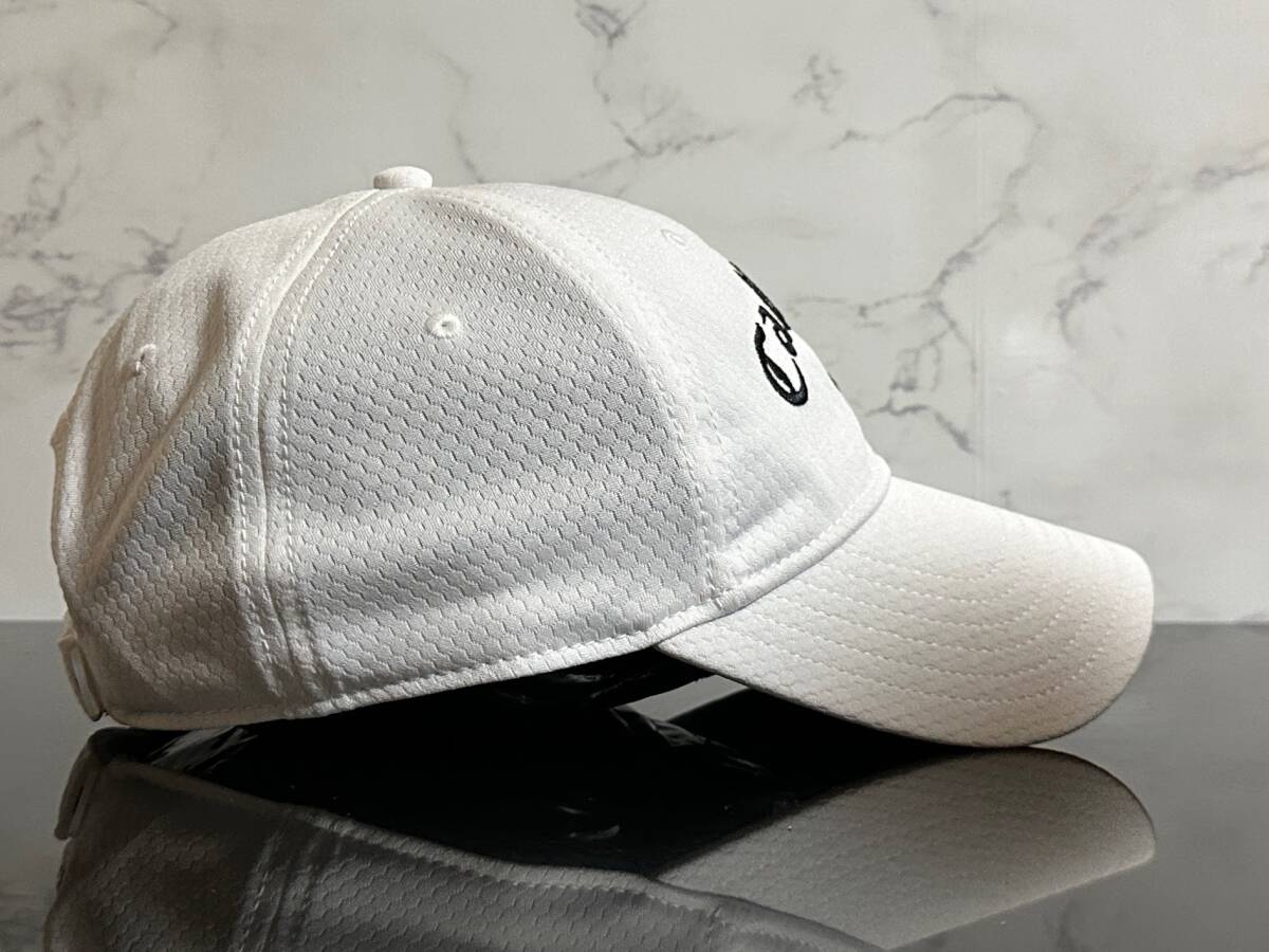 【未使用品】66E★Callaway Golf キャロウェイ ゴルフ キャップ 帽子 CAP 上品で高級感のあるホワイトのポリエステル素材♪《FREEサイズ》の画像4