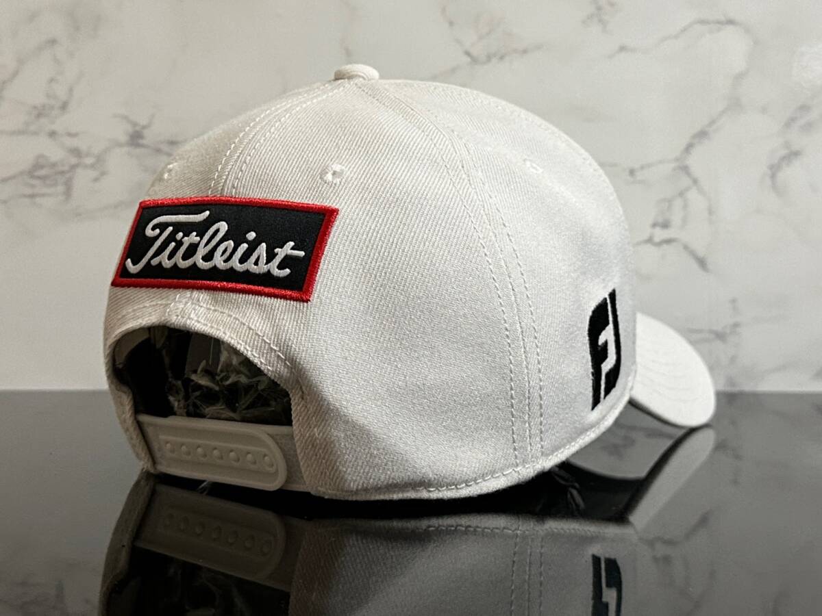 【未使用品】56B★Titleist タイトリスト ゴルフ キャップ 帽子 CAP 上品で高級感のあるホワイトにシリーズロゴとFJロゴ♪《FREEサイズ》の画像6