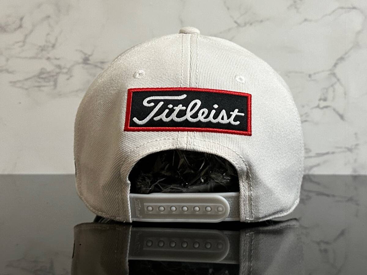 【未使用品】56B★Titleist タイトリスト ゴルフ キャップ 帽子 CAP 上品で高級感のあるホワイトにシリーズロゴとFJロゴ♪《FREEサイズ》の画像7