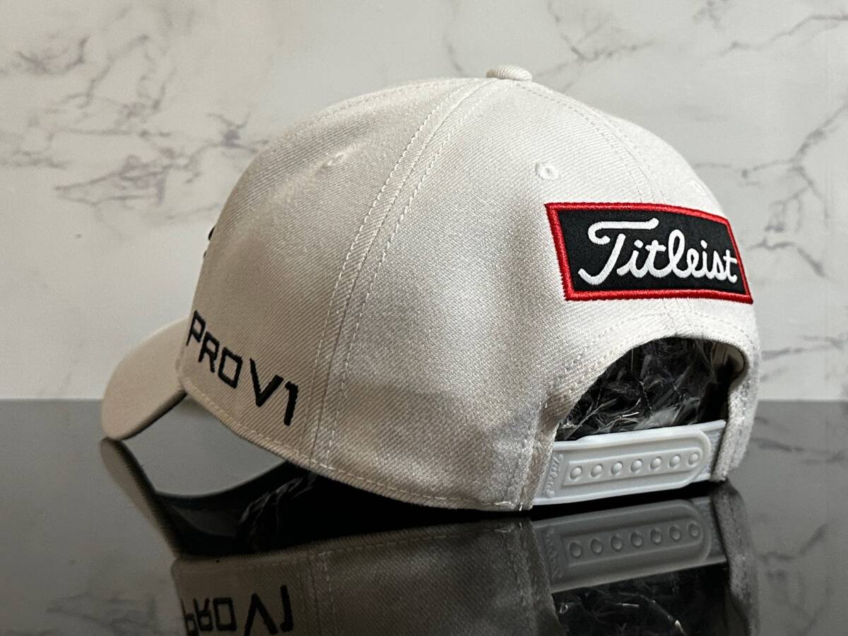 【未使用品】56B★Titleist タイトリスト ゴルフ キャップ 帽子 CAP 上品で高級感のあるホワイトにシリーズロゴとFJロゴ♪《FREEサイズ》の画像8