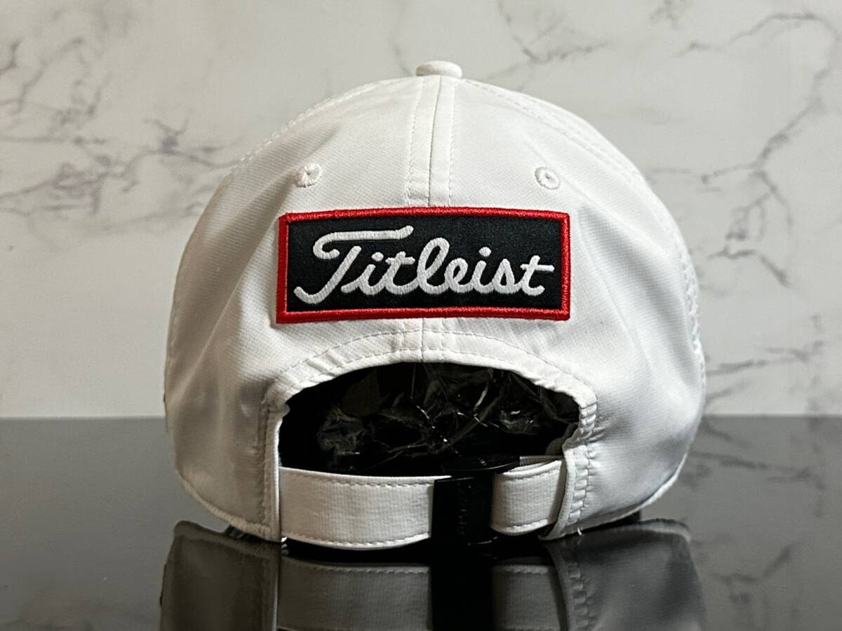 【未使用品】73A★Titleist タイトリスト ゴルフ キャップ 帽子 CAP 上品で高級感のあるホワイトにシリーズロゴとFJロゴ♪《FREEサイズ》_画像7