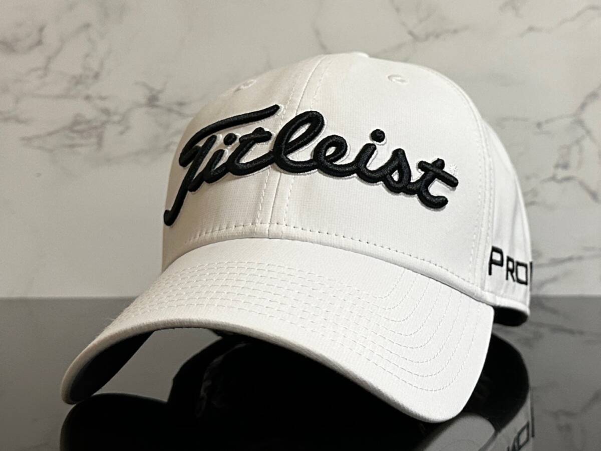 【未使用品】73A★Titleist タイトリスト ゴルフ キャップ 帽子 CAP 上品で高級感のあるホワイトにシリーズロゴとFJロゴ♪《FREEサイズ》_画像3