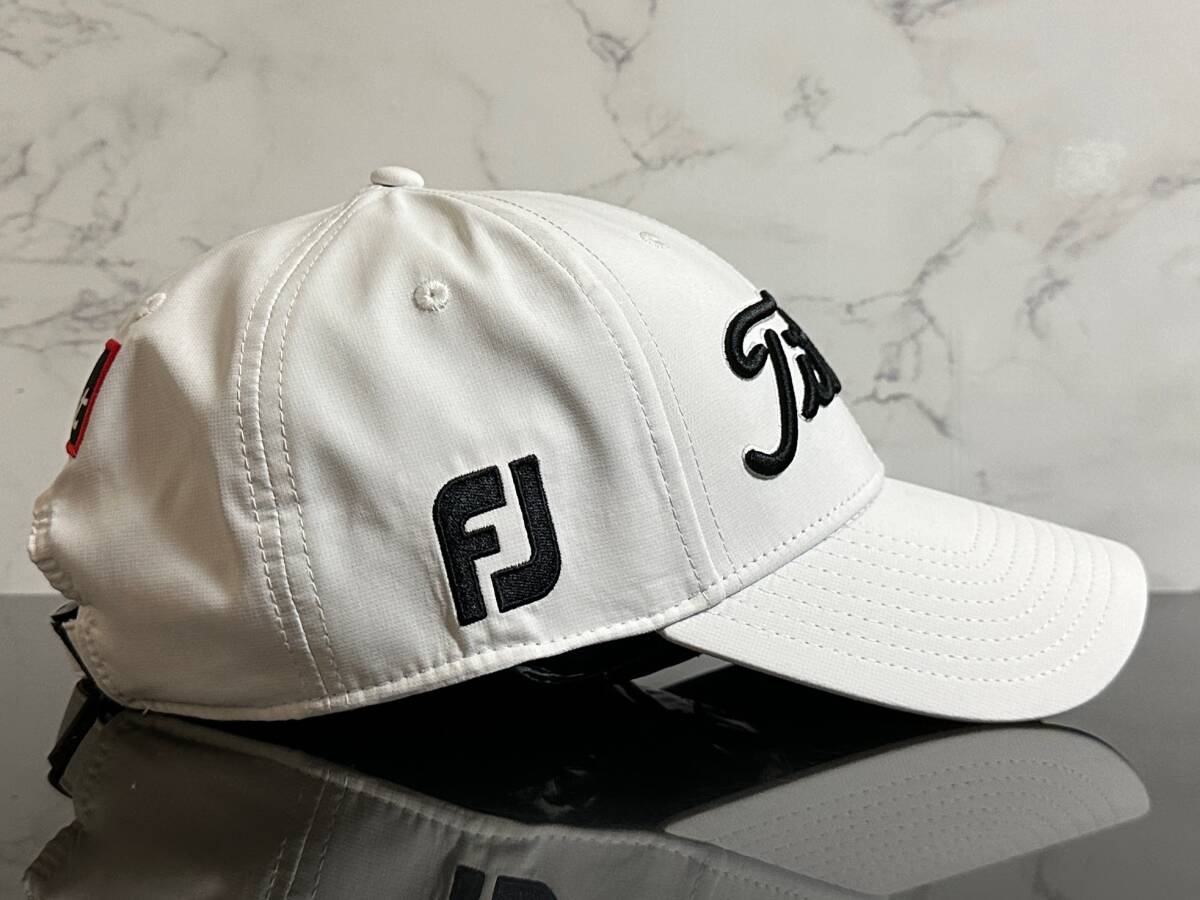 【未使用品】73A★Titleist タイトリスト ゴルフ キャップ 帽子 CAP 上品で高級感のあるホワイトにシリーズロゴとFJロゴ♪《FREEサイズ》_画像4