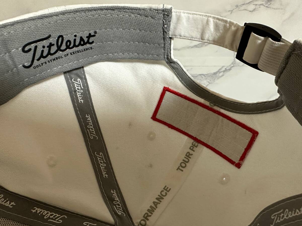 【未使用品】73A★Titleist タイトリスト ゴルフ キャップ 帽子 CAP 上品で高級感のあるホワイトにシリーズロゴとFJロゴ♪《FREEサイズ》_画像10