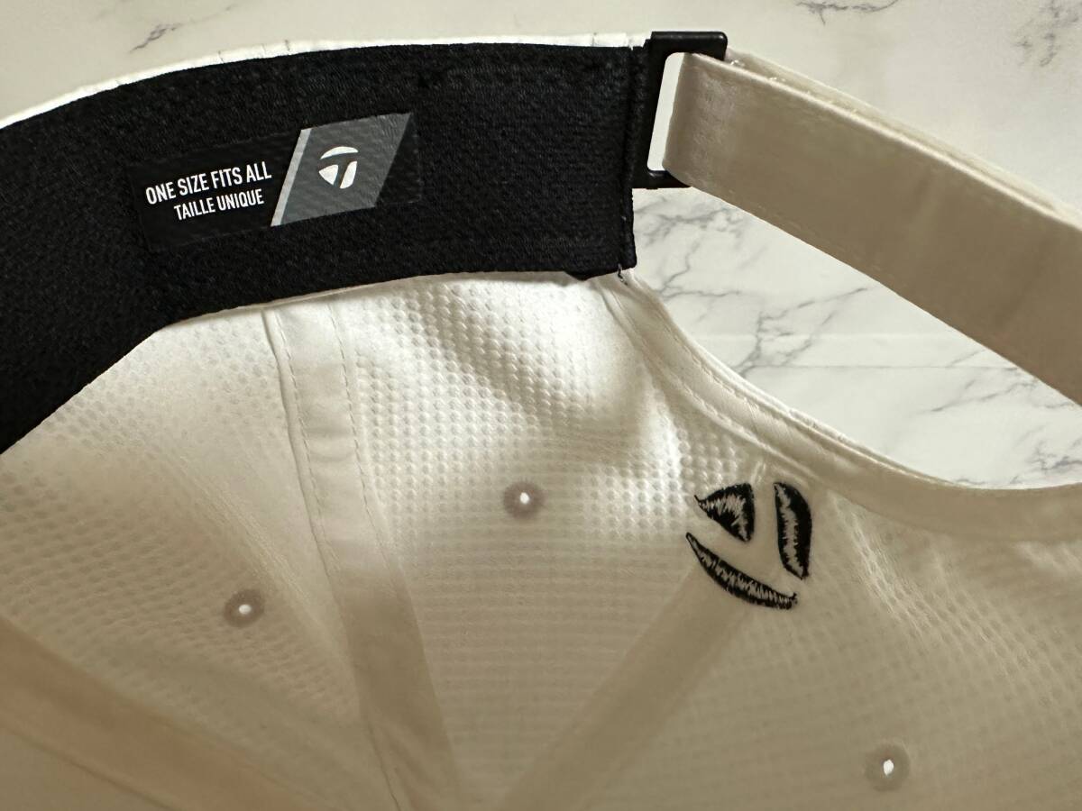 【未使用品】74A★Taylor Made テーラーメイド ゴルフキャップ 帽子 CAP 上品で高級感のあるホワイトにブラック刺繍ロゴ♪《FREEサイズ》_画像10