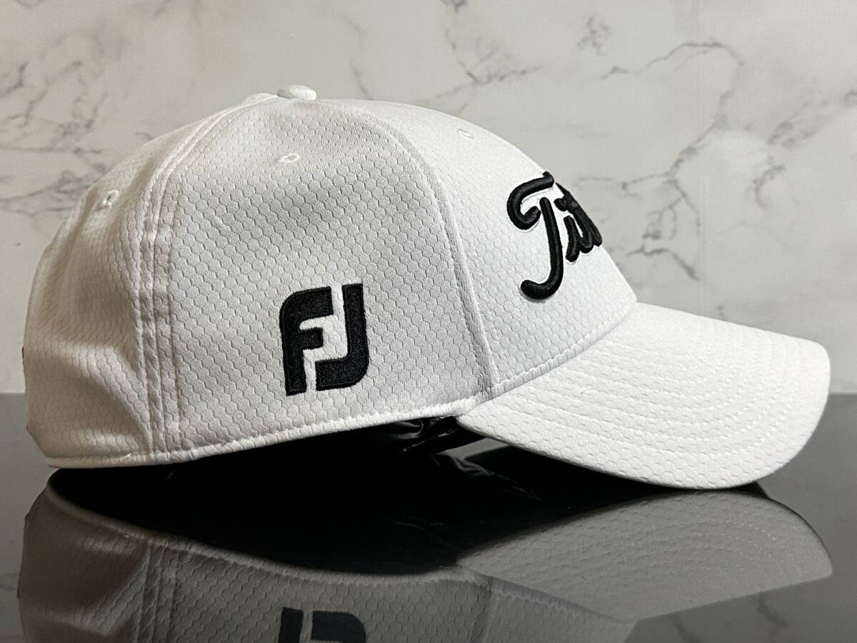 【未使用品】63C★Titleist タイトリスト ゴルフ キャップ 帽子 CAP 上品で高級感のあるホワイトにシリーズロゴとFJロゴ♪《L/XLサイズ》_画像4