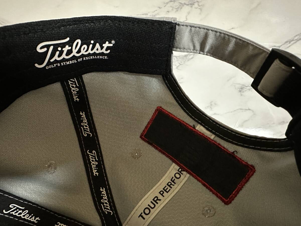 【未使用品】66C 上品★Titleist タイトリスト ゴルフ キャップ 帽子 CAP 上品で高級感のあるグレーにシリーズロゴとFJロゴ《FREEサイズ》_画像10