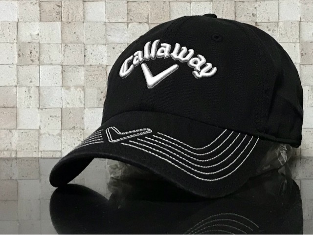 【未使用品】52B クール★Callaway Golf キャロウェイ ゴルフ キャップ 帽子 CAP クールなブラックのコットン素材！《FREEサイズ》の画像1